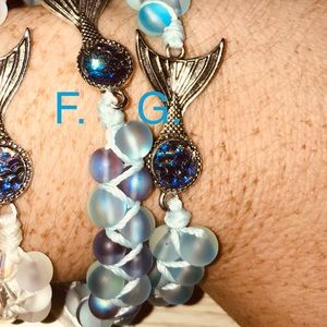 G: Mermaid Glass Shamballa Bracelet